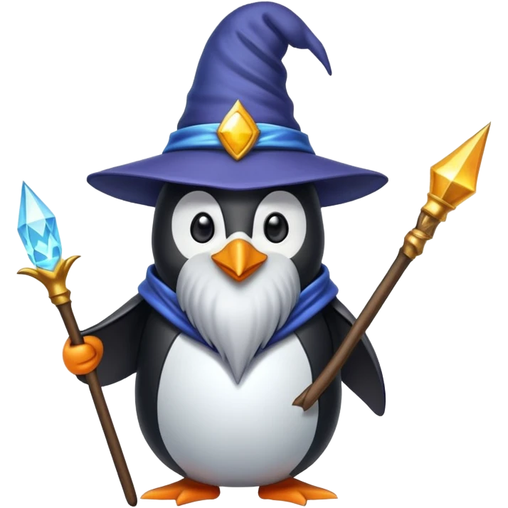 Penguin Wizard emoji