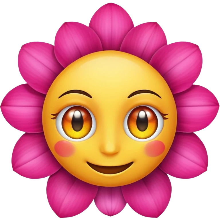 Smiling face with flower eyes emoji