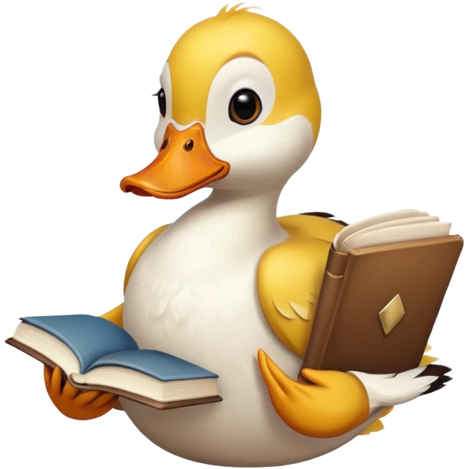 duck with book emoji