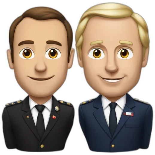 macron et poutine  emoji