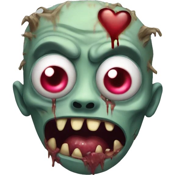 Zombie monster with heart eyes emoji