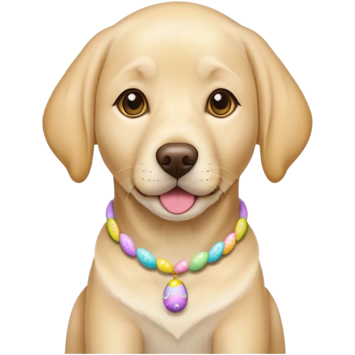 Yellow lab dog easter emoji