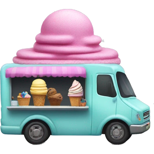 Alien Cake and ice cream truck  emoji