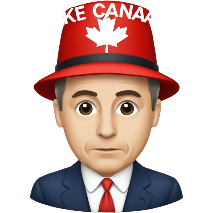 Red hat that says “Make Canada Worse Again- Mark Carney” emoji