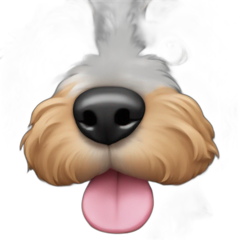 Black bernedoodle dog emoji