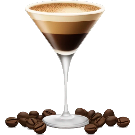 Espresso Martini with coffee beans on top emoji