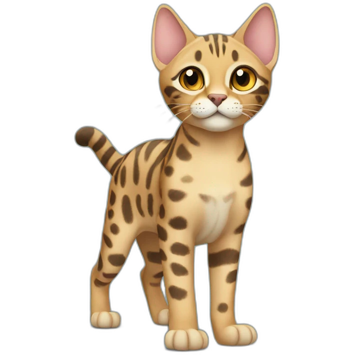 Savannah Cat Full Body emoji