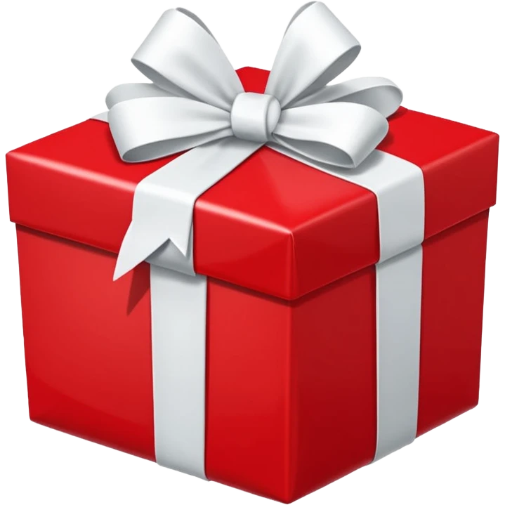 red gift boxes with white bows emoji