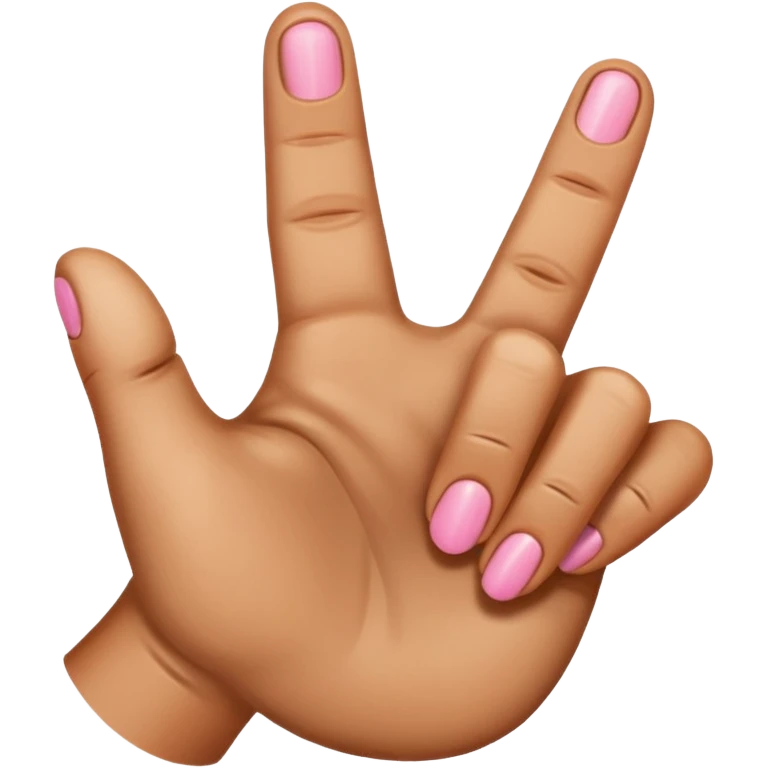 Hand with muddle finger, thumb, and pinky out emoji