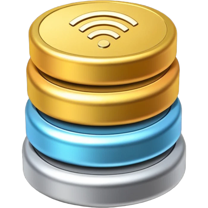 wifi coin stack emoji