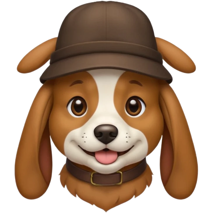 Dog wearing a hat emoji