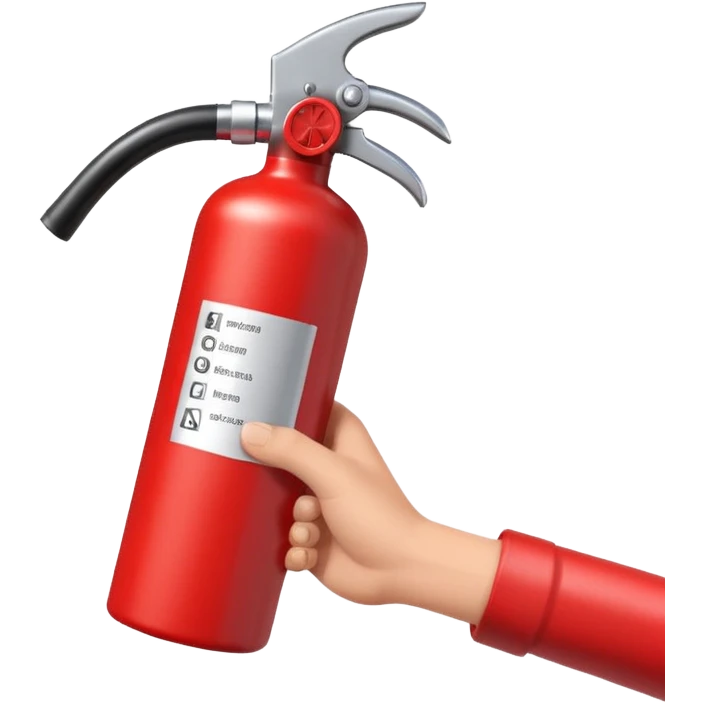 hand holding Fire extinguisher emoji