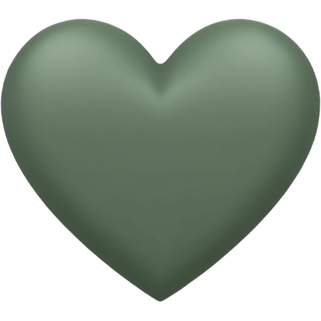 Darker sage green heart emoji emoji