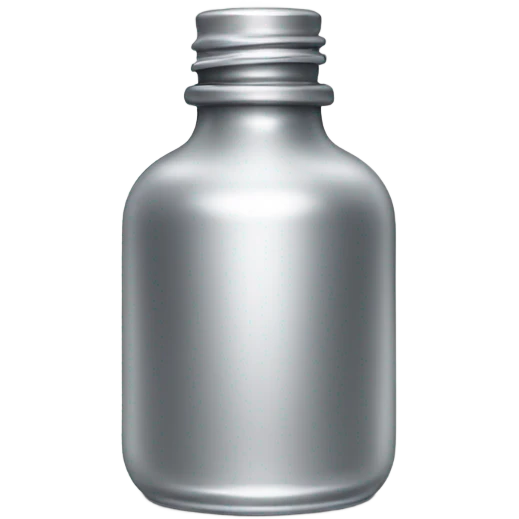 Tattoo ink bottle silver color emoji
