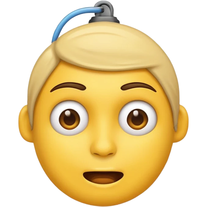 Emoji winding head with sweat emoji