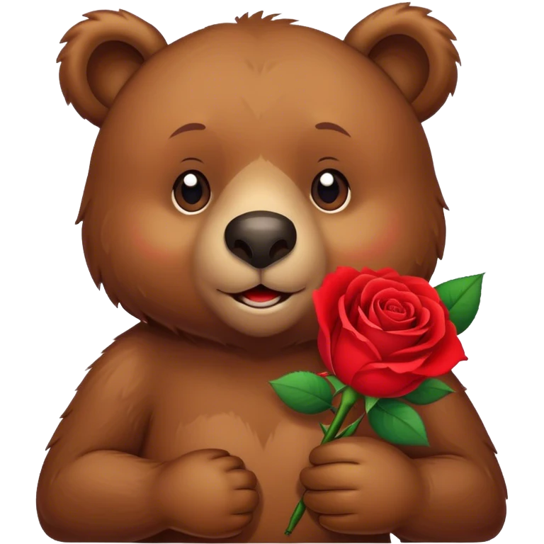 Bear rose emoji