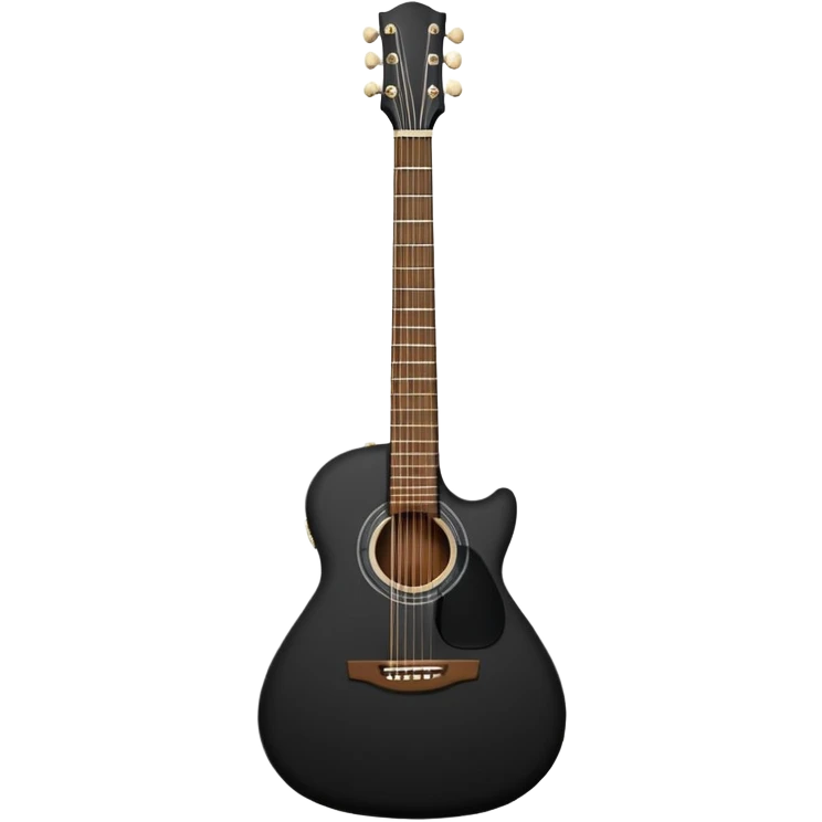 Black guitar with white inside emoji