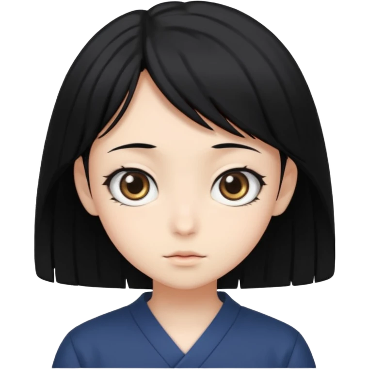 Siyah saçli anime karakteri emoji