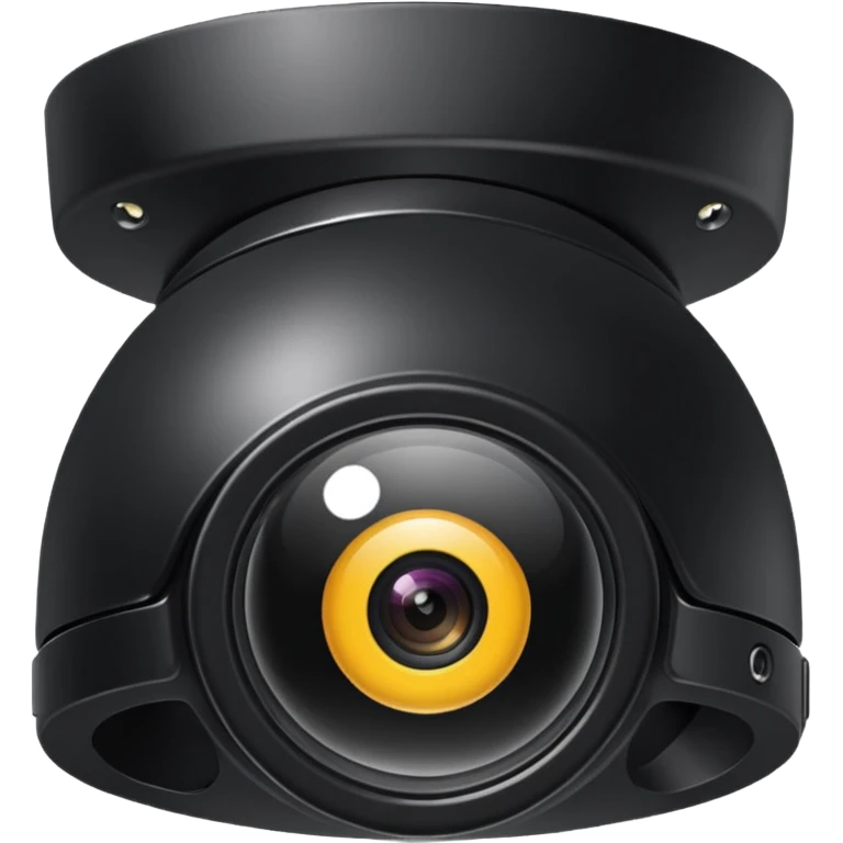 Dome cctv camera in black  emoji