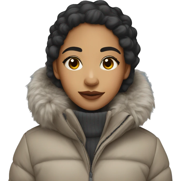 Lightskin girl in winter emoji