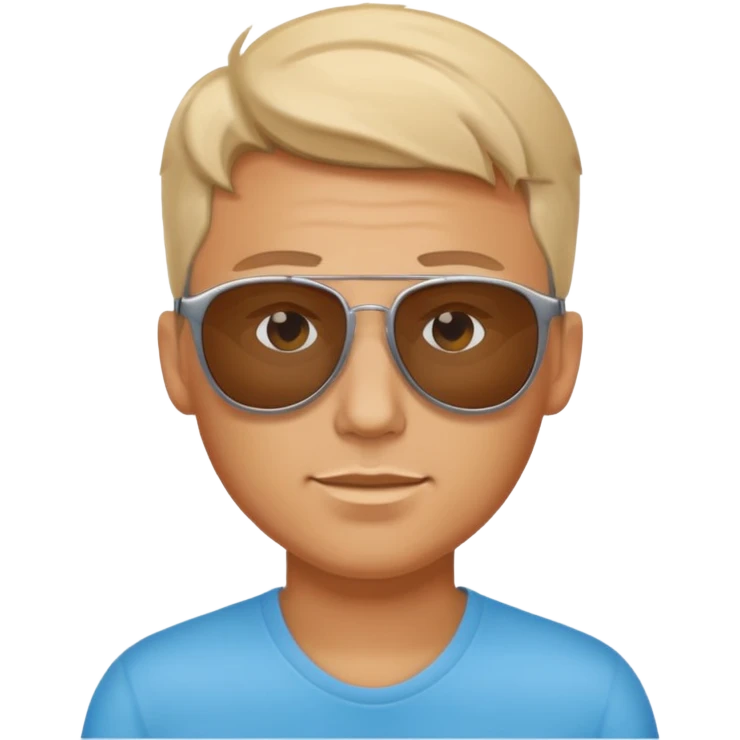 white male model wearing sunglasses full body emoji