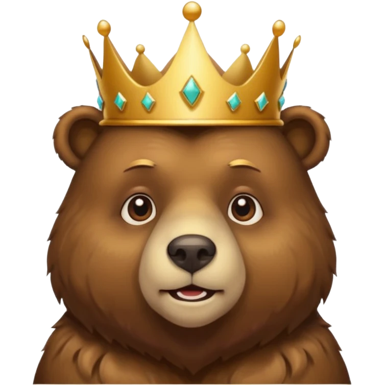 bear wearing crown emoji