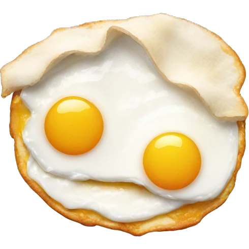 Fried egg with happy face emoji