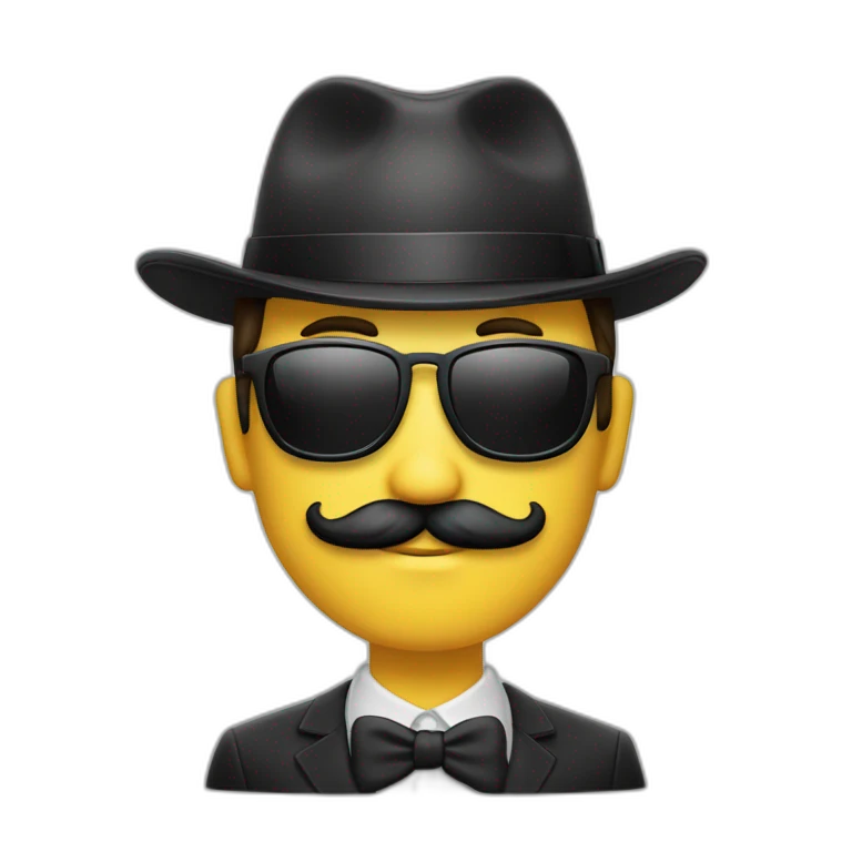 señor con bigote y gorra emoji
