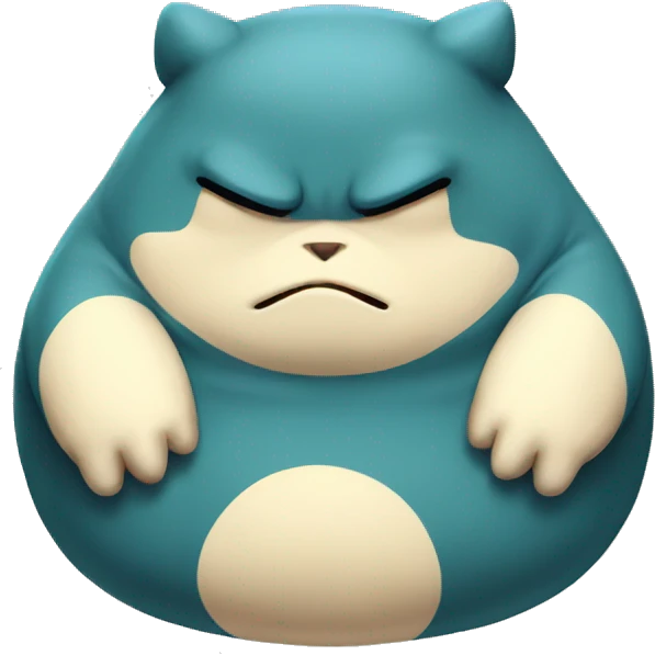 Sad pokemon snorlax  emoji