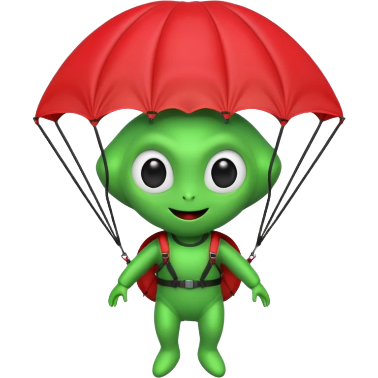 Alien with parachute  emoji