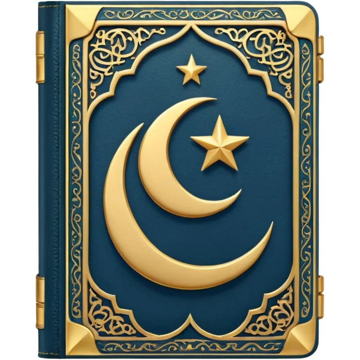 Closed Quran with the Islamic Symbol on it (moon and star) emoji