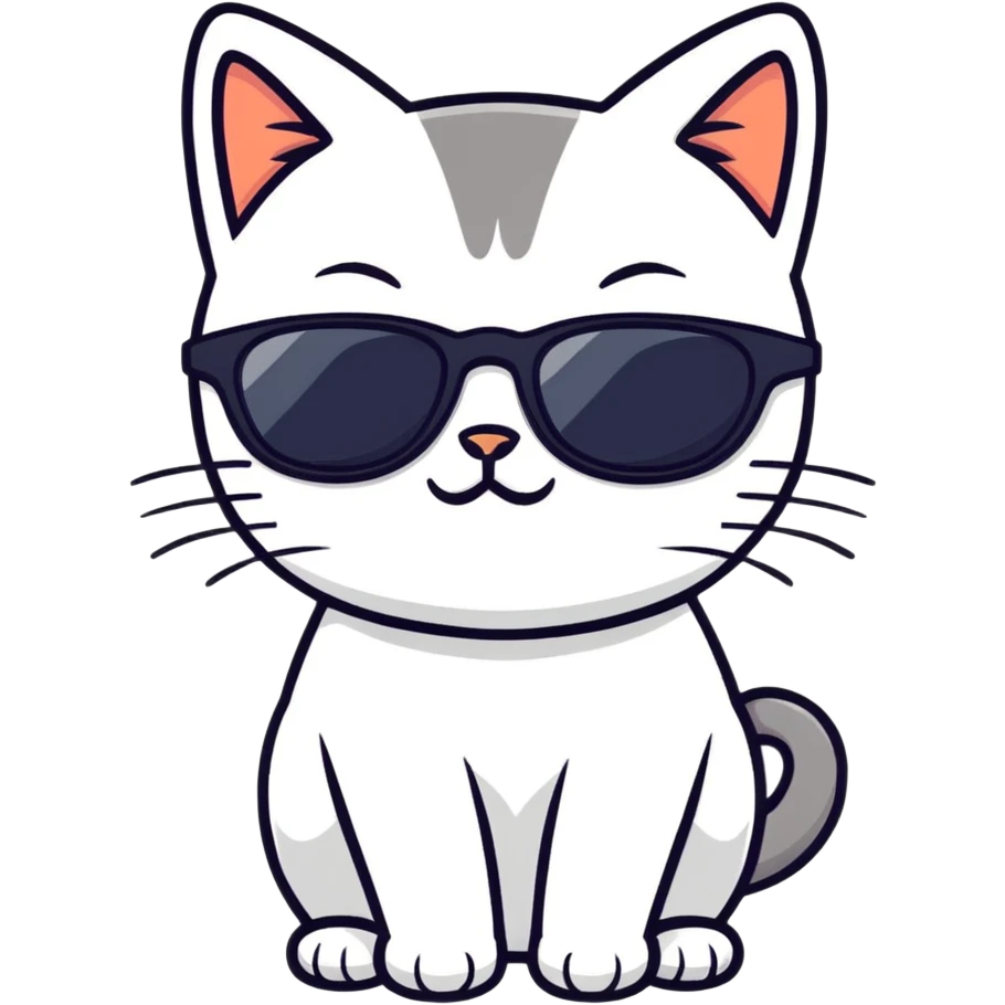 Cat with sunglasses emoji