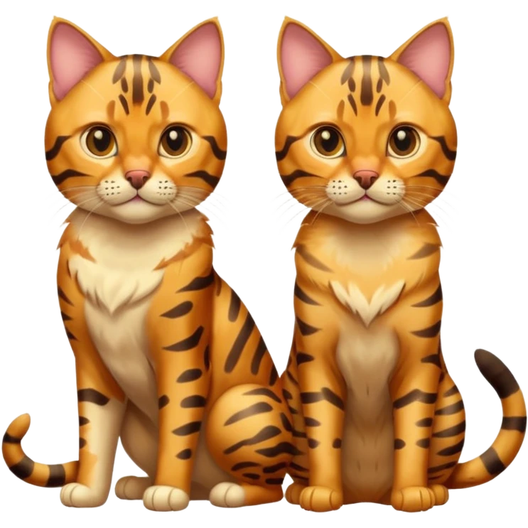 Two bengals  emoji