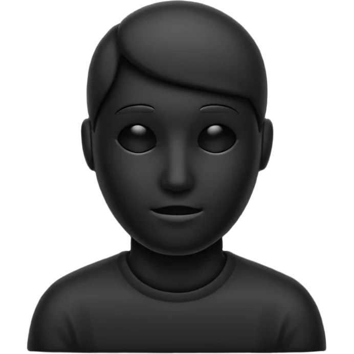 silueta negra persona sin cara emoji