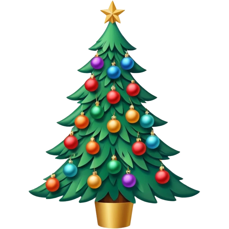 Ялинка на ній є кульки. Кожна кульеа має одну літеру, з яких формується слово "LINKOS"
розмір 512х512 пікселів формат PNG emoji