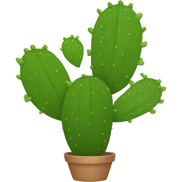 single flat Nopal without pot emoji