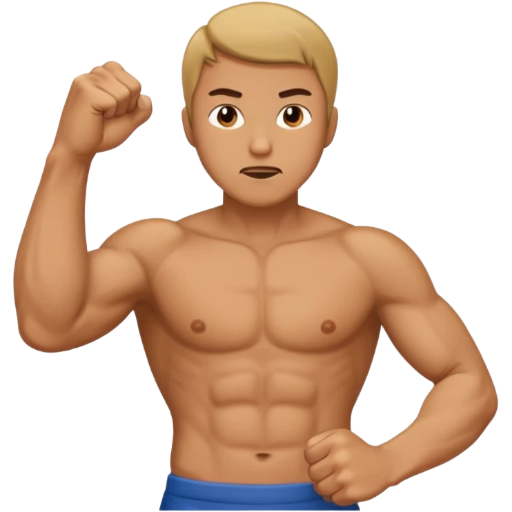 man holding a first infront of his groin emoji