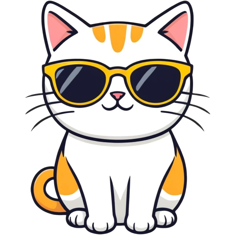 Cat with sunglasses emoji