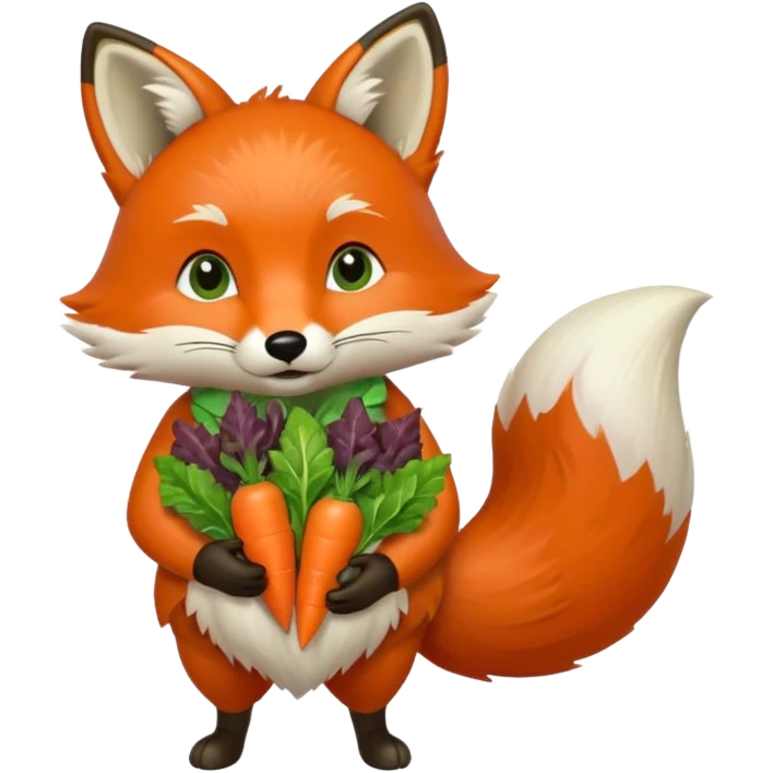 renard qui vend des légumes emoji