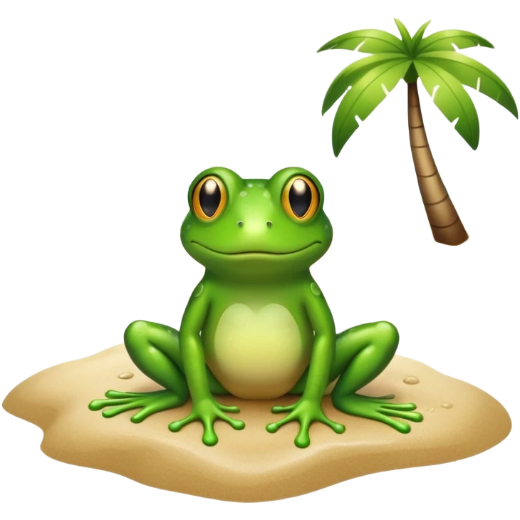 Frog on the beach emoji