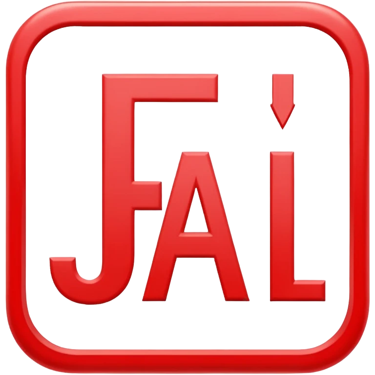 The Letters “fall risk” on a red square emoji