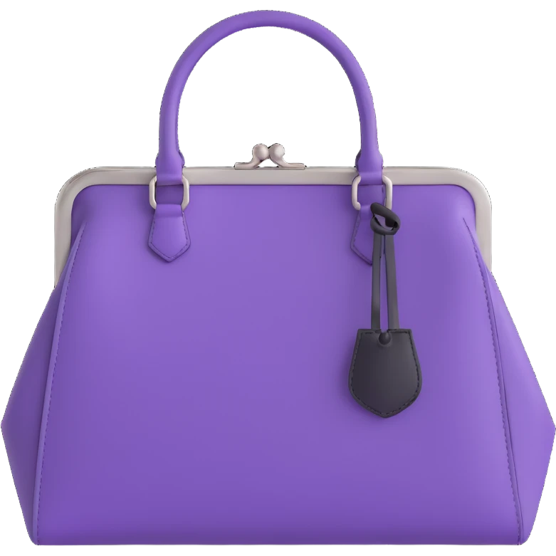 Purple goth purse emoji