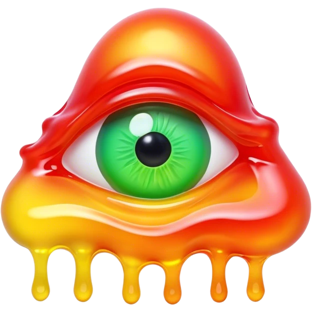 gummy neon melted eye emoji