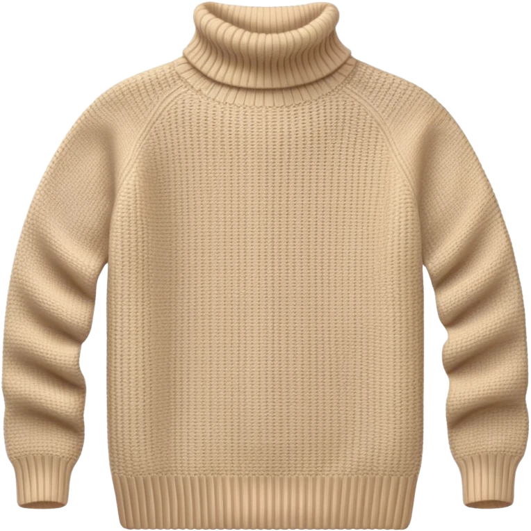 Turtleneck beige sweater emoji