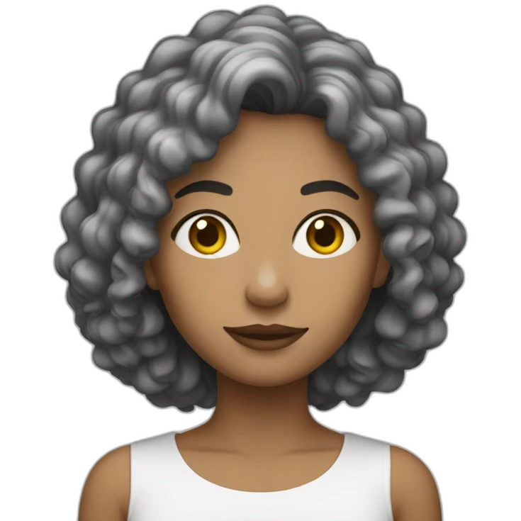 Mulher branca com cabelo escuro emoji