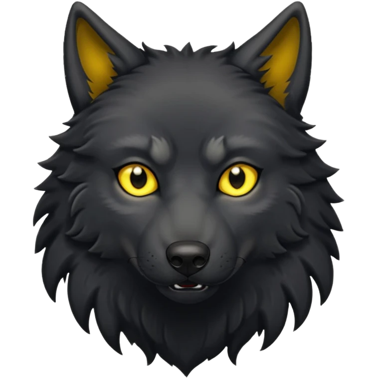 i want an black wolf it should look dangerous emoji