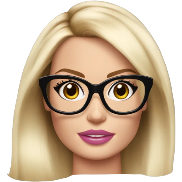 Barbie Margot Robbie wearing black glasses  emoji