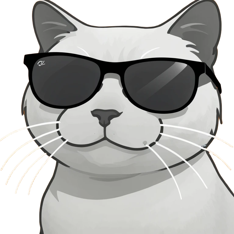 Cat with sunglasses emoji