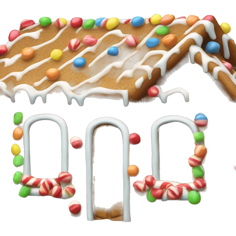 Gingerbread house candy emoji