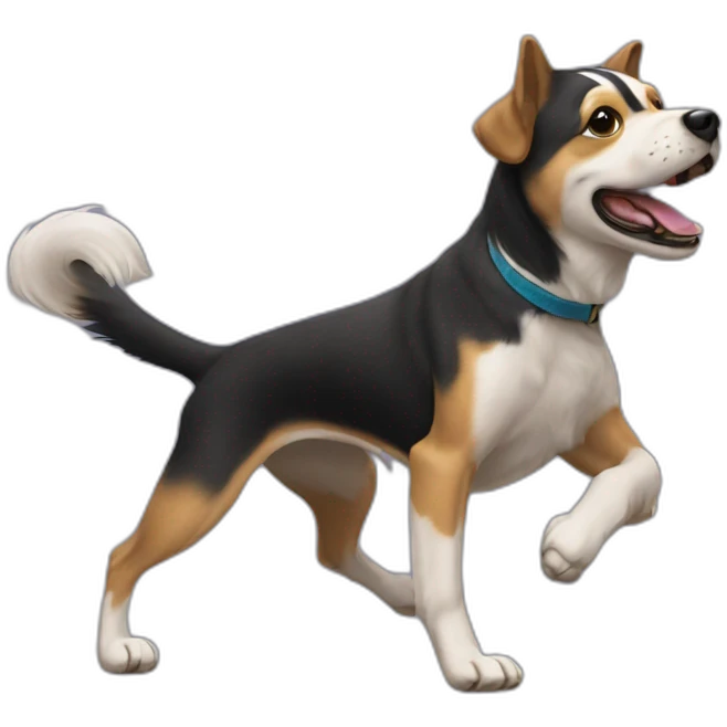 Chien qui danse emoji